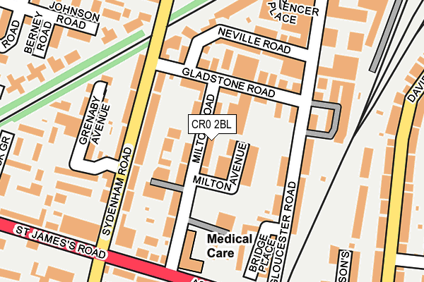 CR0 2BL map - OS OpenMap – Local (Ordnance Survey)
