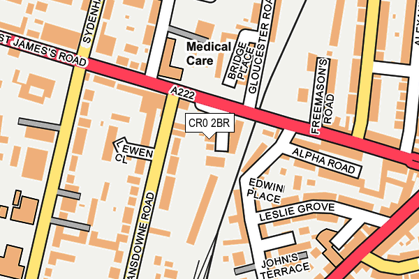 CR0 2BR map - OS OpenMap – Local (Ordnance Survey)