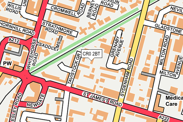 CR0 2BT map - OS OpenMap – Local (Ordnance Survey)
