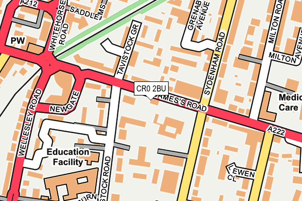 CR0 2BU map - OS OpenMap – Local (Ordnance Survey)