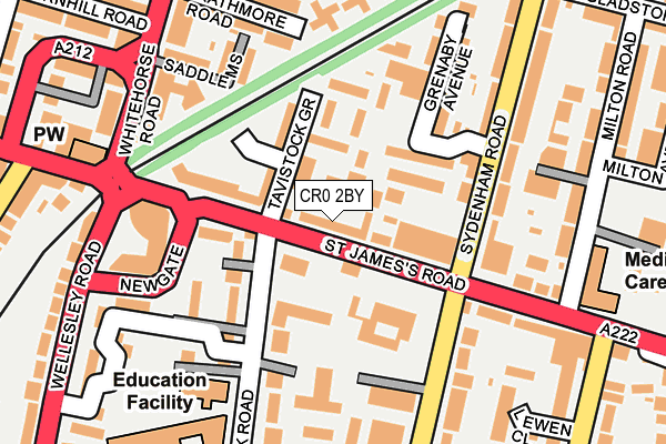 CR0 2BY map - OS OpenMap – Local (Ordnance Survey)