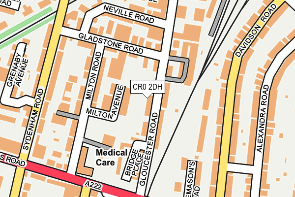 CR0 2DH map - OS OpenMap – Local (Ordnance Survey)