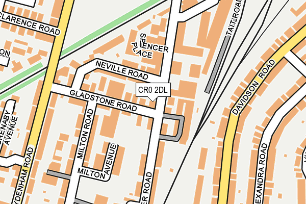 CR0 2DL map - OS OpenMap – Local (Ordnance Survey)