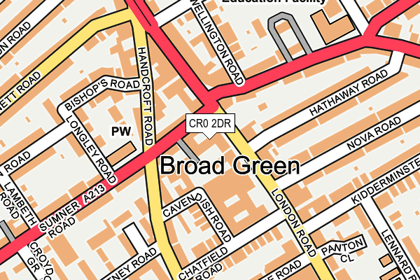 CR0 2DR map - OS OpenMap – Local (Ordnance Survey)