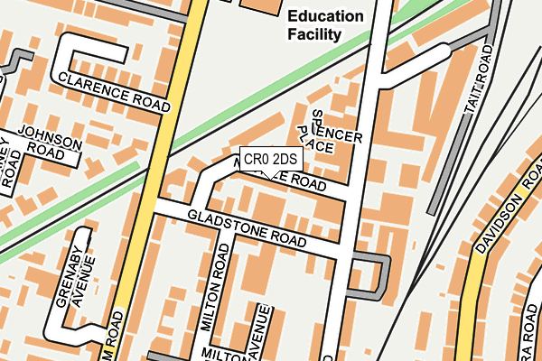 CR0 2DS map - OS OpenMap – Local (Ordnance Survey)