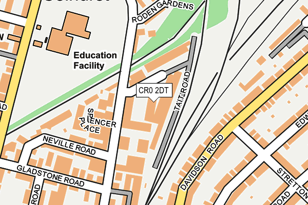 CR0 2DT map - OS OpenMap – Local (Ordnance Survey)