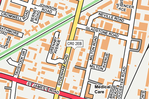 CR0 2EB map - OS OpenMap – Local (Ordnance Survey)