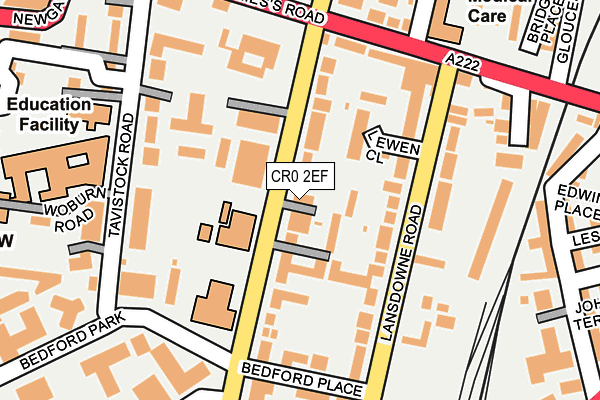 CR0 2EF map - OS OpenMap – Local (Ordnance Survey)