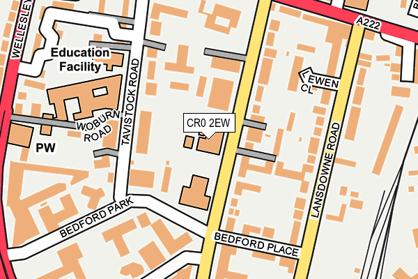 CR0 2EW map - OS OpenMap – Local (Ordnance Survey)