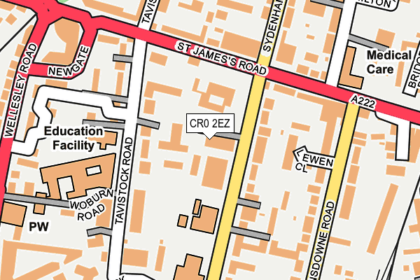 CR0 2EZ map - OS OpenMap – Local (Ordnance Survey)