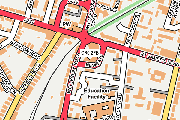 CR0 2FB map - OS OpenMap – Local (Ordnance Survey)