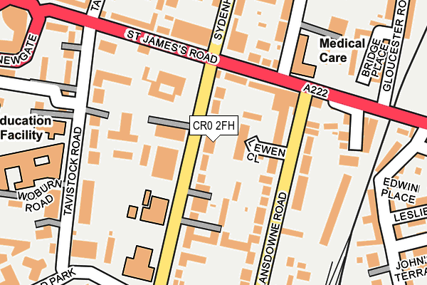 CR0 2FH map - OS OpenMap – Local (Ordnance Survey)