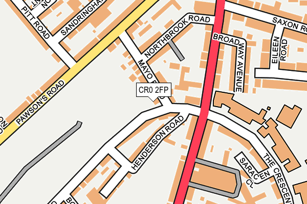 CR0 2FP map - OS OpenMap – Local (Ordnance Survey)