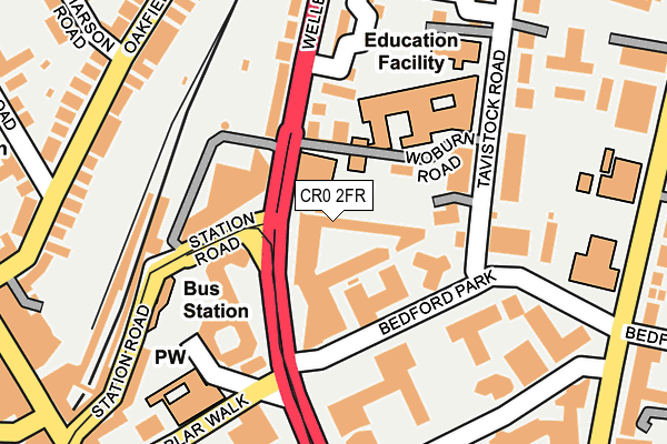 CR0 2FR map - OS OpenMap – Local (Ordnance Survey)