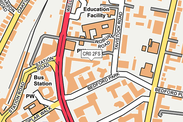 CR0 2FS map - OS OpenMap – Local (Ordnance Survey)