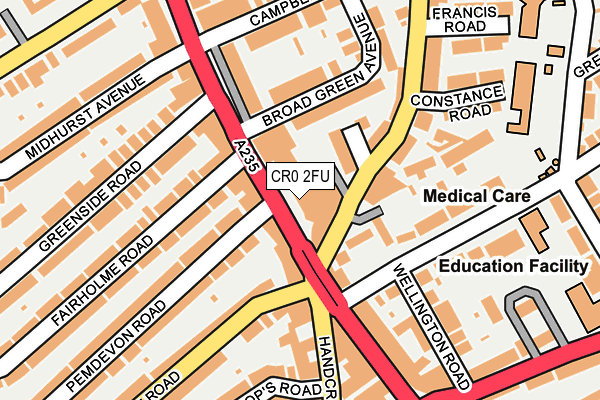 CR0 2FU map - OS OpenMap – Local (Ordnance Survey)