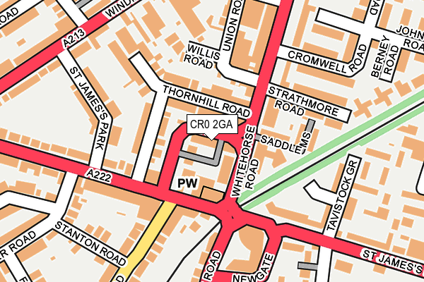 CR0 2GA map - OS OpenMap – Local (Ordnance Survey)