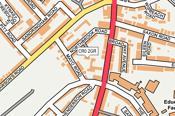 CR0 2GR map - OS OpenMap – Local (Ordnance Survey)