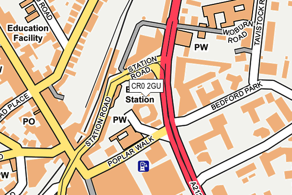 CR0 2GU map - OS OpenMap – Local (Ordnance Survey)