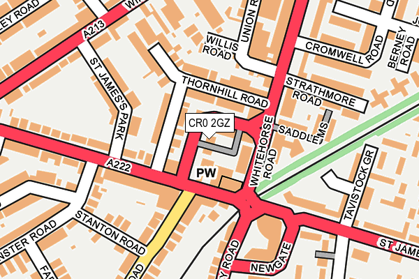 CR0 2GZ map - OS OpenMap – Local (Ordnance Survey)