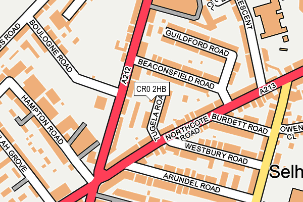 CR0 2HB map - OS OpenMap – Local (Ordnance Survey)