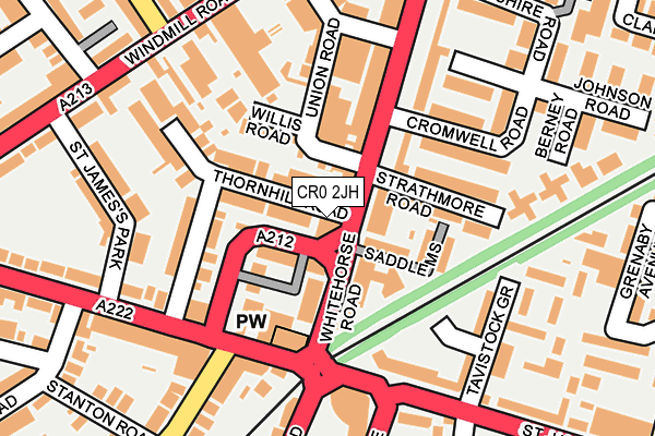CR0 2JH map - OS OpenMap – Local (Ordnance Survey)
