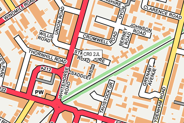 CR0 2JL map - OS OpenMap – Local (Ordnance Survey)