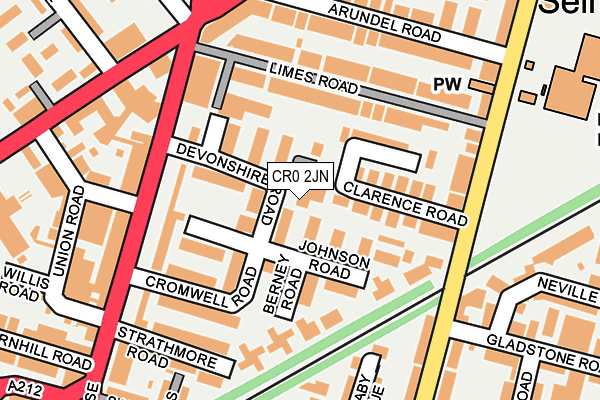 CR0 2JN map - OS OpenMap – Local (Ordnance Survey)