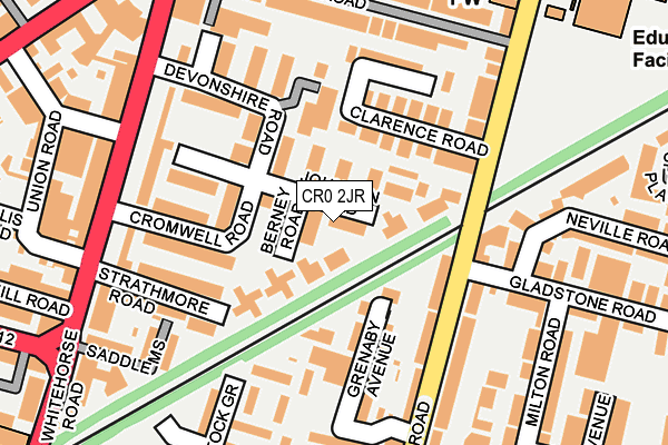 CR0 2JR map - OS OpenMap – Local (Ordnance Survey)