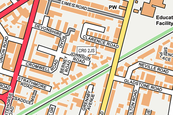 CR0 2JS map - OS OpenMap – Local (Ordnance Survey)