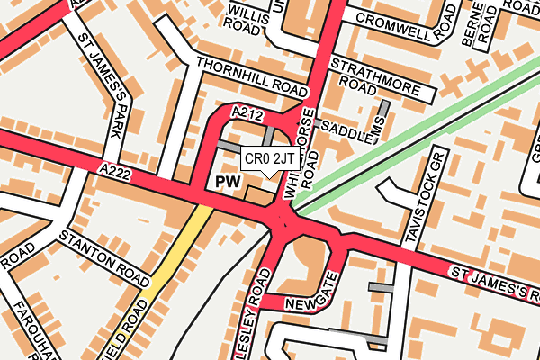 CR0 2JT map - OS OpenMap – Local (Ordnance Survey)