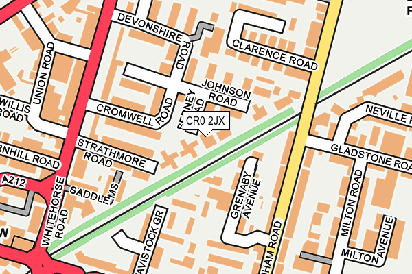 CR0 2JX map - OS OpenMap – Local (Ordnance Survey)