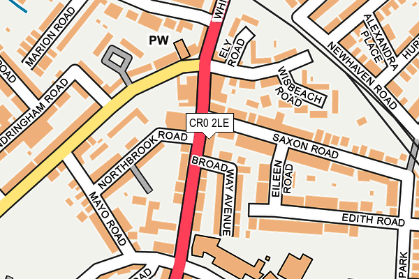 CR0 2LE map - OS OpenMap – Local (Ordnance Survey)