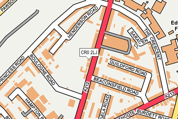 CR0 2LJ map - OS OpenMap – Local (Ordnance Survey)