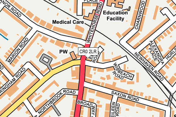 CR0 2LR map - OS OpenMap – Local (Ordnance Survey)