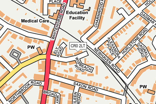 CR0 2LT map - OS OpenMap – Local (Ordnance Survey)