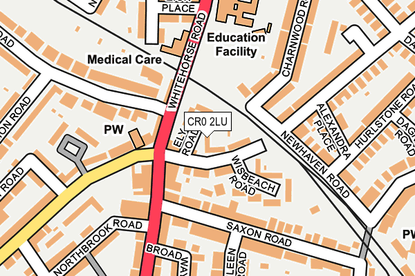 CR0 2LU map - OS OpenMap – Local (Ordnance Survey)