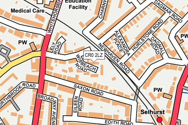 CR0 2LZ map - OS OpenMap – Local (Ordnance Survey)