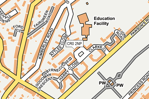 CR0 2NP map - OS OpenMap – Local (Ordnance Survey)