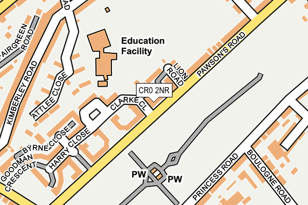 CR0 2NR map - OS OpenMap – Local (Ordnance Survey)