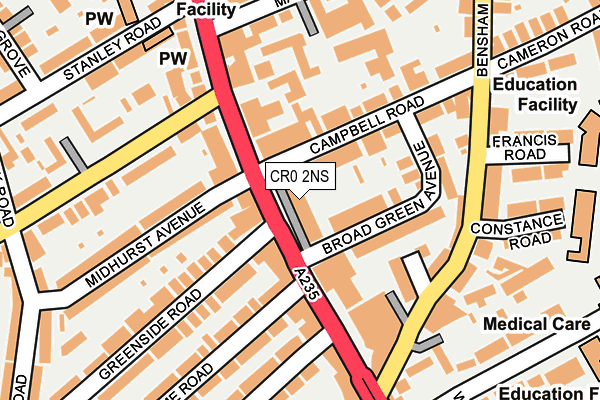 CR0 2NS map - OS OpenMap – Local (Ordnance Survey)