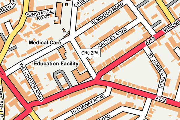 CR0 2PA map - OS OpenMap – Local (Ordnance Survey)