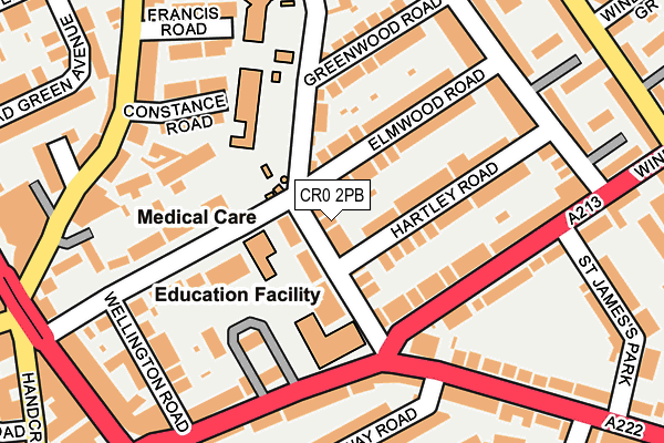 CR0 2PB map - OS OpenMap – Local (Ordnance Survey)