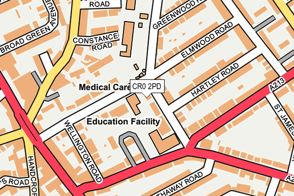 CR0 2PD map - OS OpenMap – Local (Ordnance Survey)