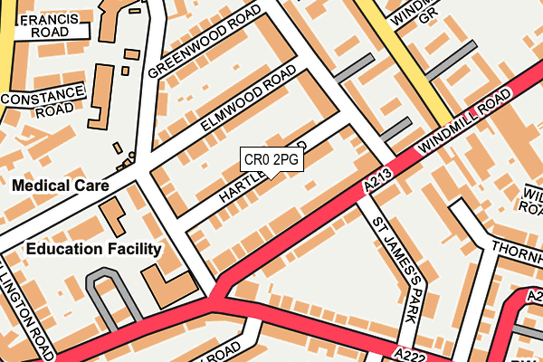 CR0 2PG map - OS OpenMap – Local (Ordnance Survey)