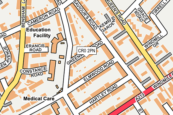 CR0 2PN map - OS OpenMap – Local (Ordnance Survey)