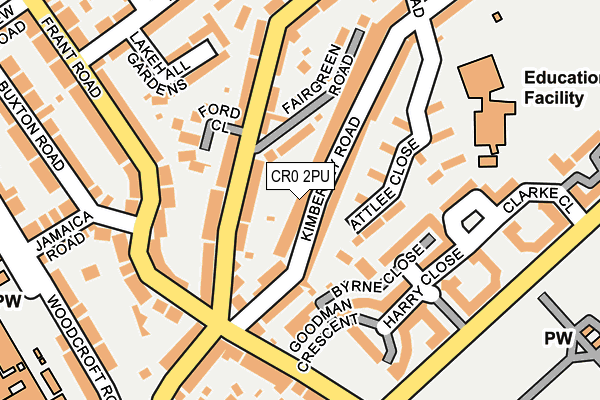 CR0 2PU map - OS OpenMap – Local (Ordnance Survey)