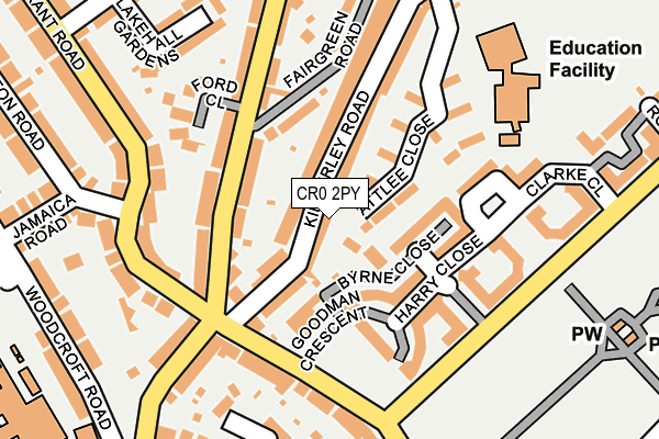 CR0 2PY map - OS OpenMap – Local (Ordnance Survey)