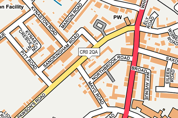 CR0 2QA map - OS OpenMap – Local (Ordnance Survey)