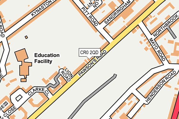 CR0 2QD map - OS OpenMap – Local (Ordnance Survey)